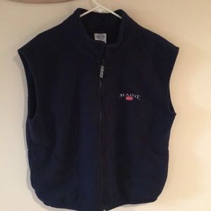 Maine navy zippered vest